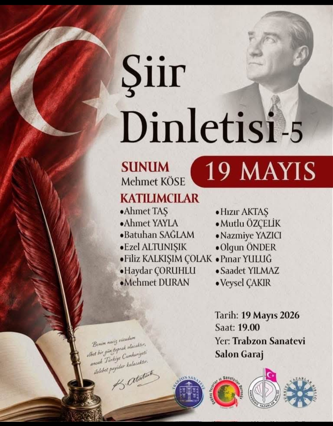 TRABZON SANATEVİ 5. ŞİİR DİNLETİSİ
